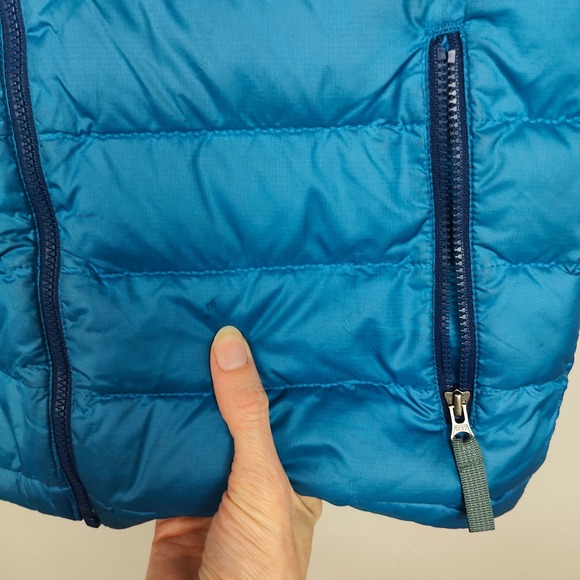 Patagonia Down Sweater Boys Small 7-8Y Light Blue Full Zip Jacket Winter Snow - Picture 3 of 8